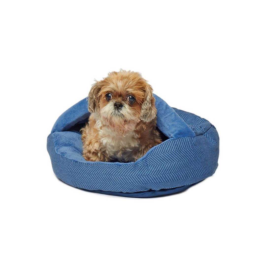Herringbone Canvas Fleece Deep Dish Cave Bed Z70328