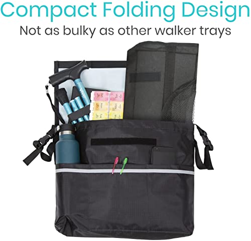 Walker Tray for Folding Standard Walkers with Basket P2758