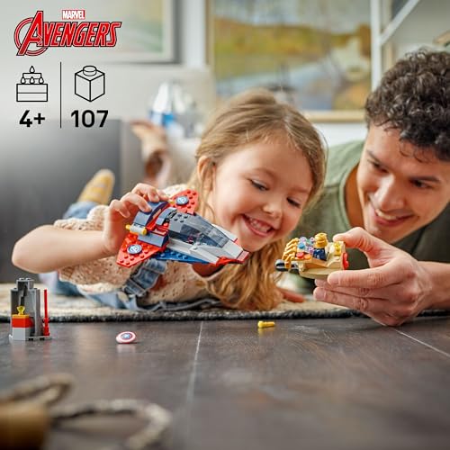 Marvel Captain America vs. Thanos Building Toy with 2 Minifigures, Ages 4+ T826
