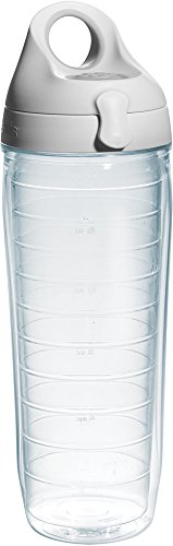 Clear Lidded Double Walled Insulated Tumbler Travel Cup, 24oz 2pk, Blue Lid I9339