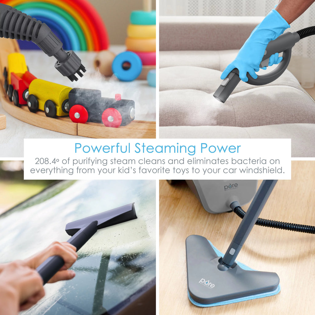 Rolling Steam Cleaner with 18 Accessories A889277