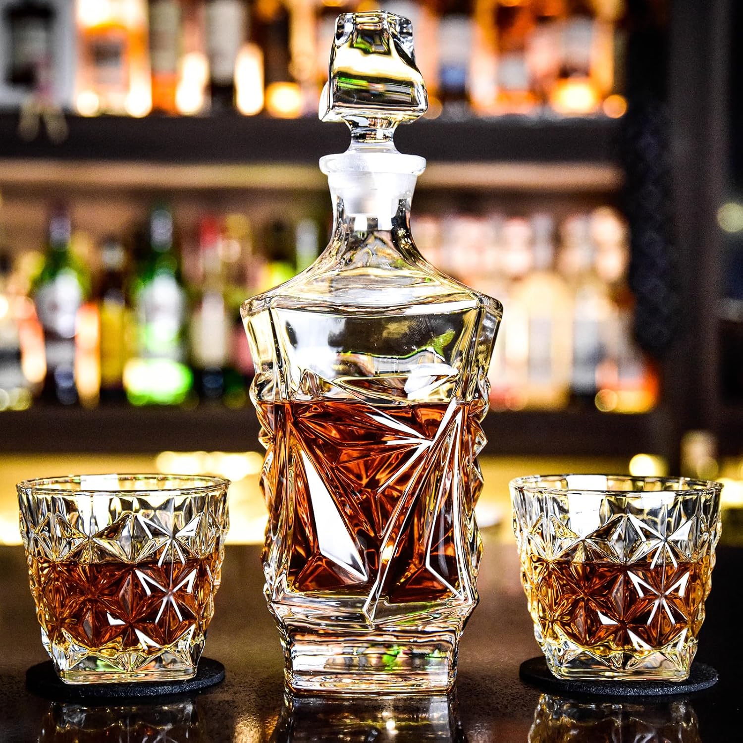 Crystal Decanter Set with 4 Glasses, 850ml W373223