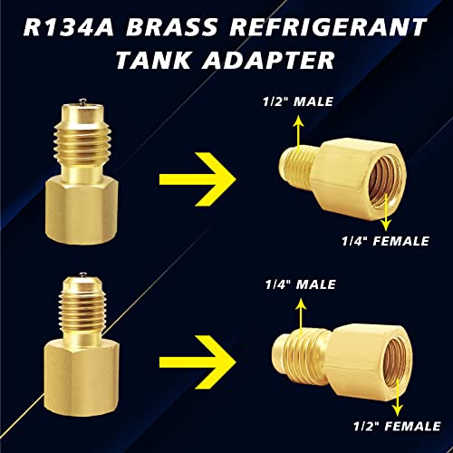 R1234YF Self-Sealing Puncture Style Refrigerant Can Tap Valve with Hose Adapters G973238
