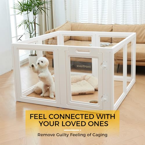 Clear Acrylic Plastic Dog Playpen, 30.3" Height, 10 PCS Y194762