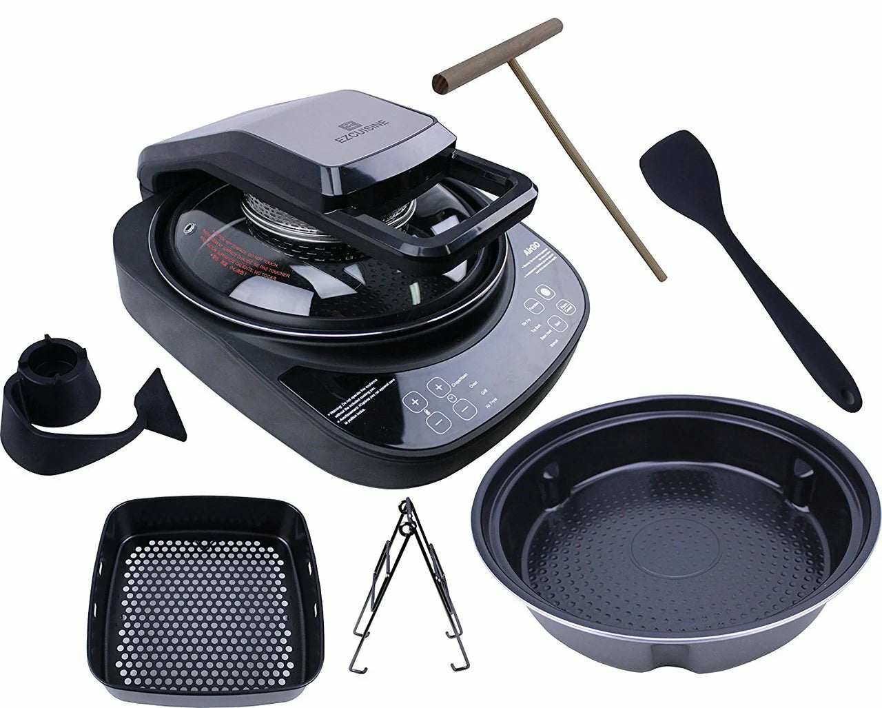 5-in-1 Cooking System Crepe Naan Maker Mini-Oven Indoor Grill Air Fryer Robotic Stir Fryer X737