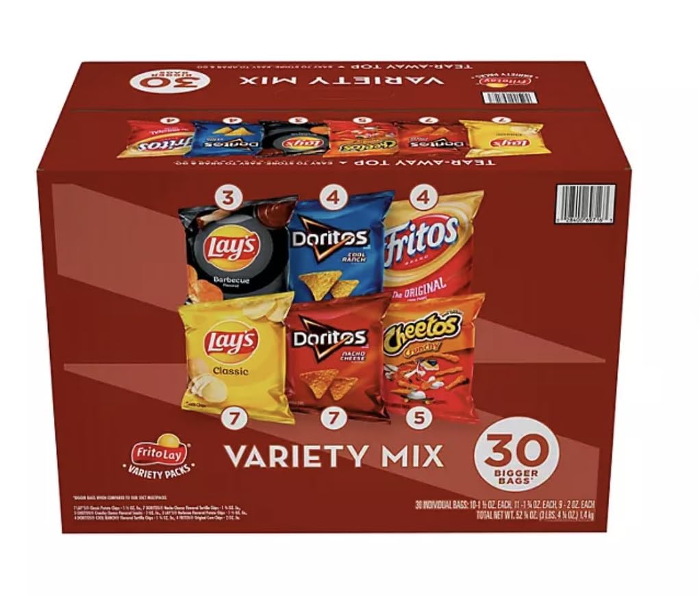 30 ct. Variety Pack Chips and Snacks U412