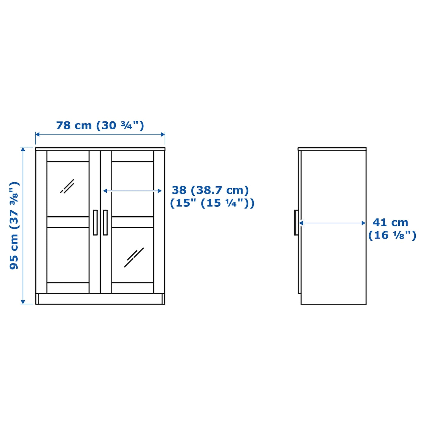 Black Glass Cabinet with Doors Z4430