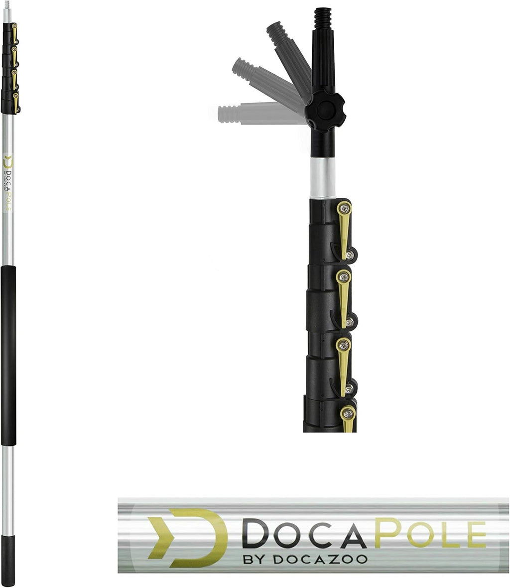 Wall Duster with 7-30 Foot Extension Pole and Chenille Microfiber Cleaning Head U5694