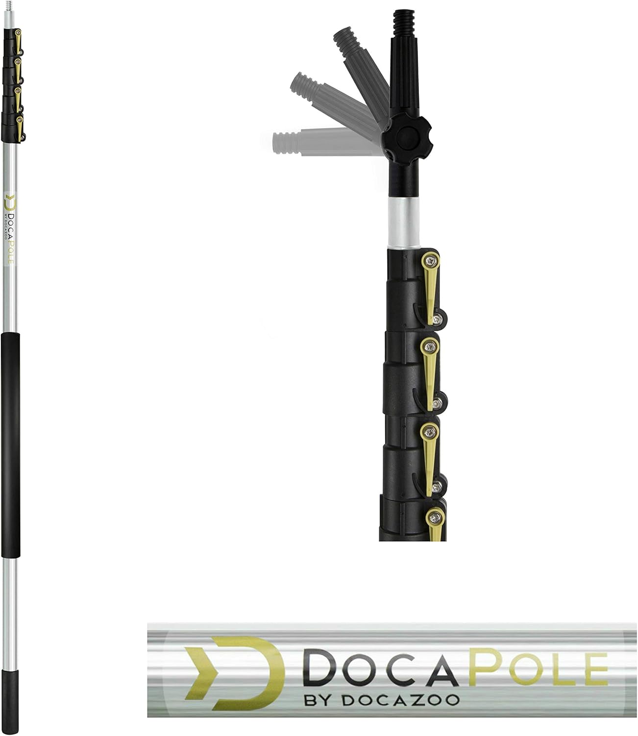 Wall Duster with 7-30 Foot Extension Pole and Chenille Microfiber Cleaning Head U5694