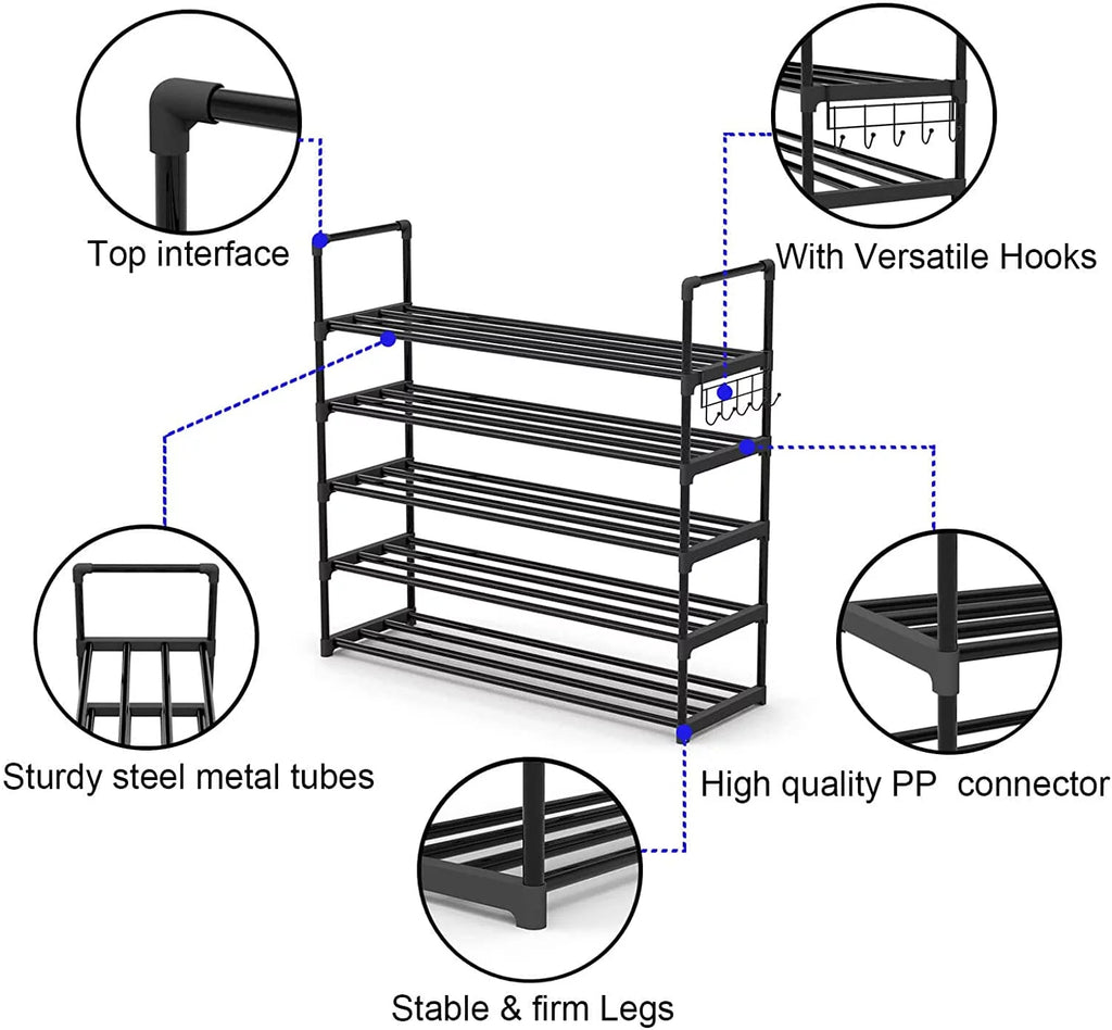 5-Tiers Stackable Shoe Rack G241204