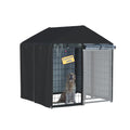 600d Heavy Duty Waterproof Black Dog Kennel Cover 4'Dx4'Wx4.5'H D78312
