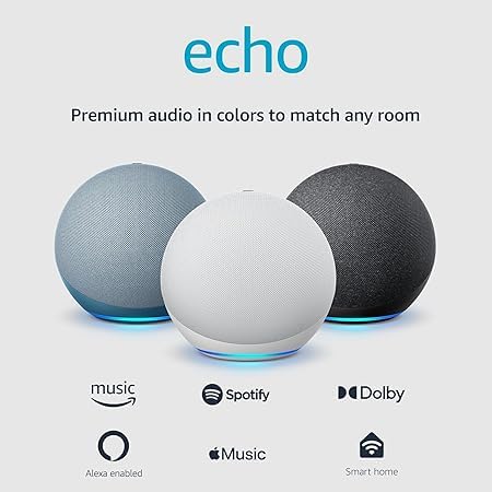 Glacier White Amazon Echo Alexa speaker E605716