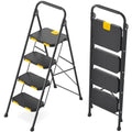 5 Step Folding Steel Ladder with Handrails D155
