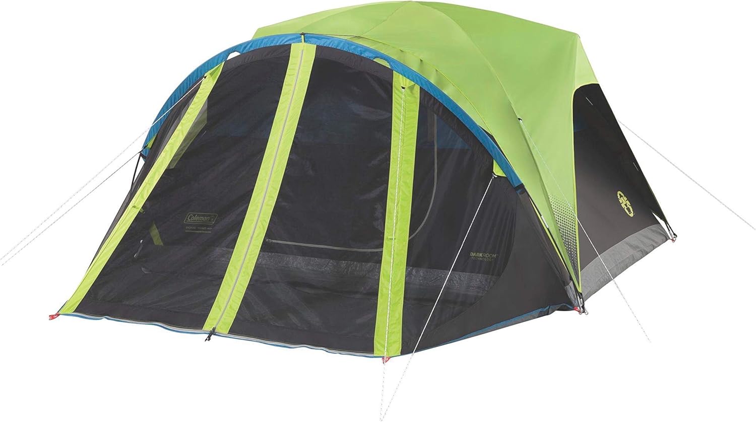 4/6 Person Dark Room Camping Tent with Screened Porch, Folding Beach Chair with Built in Drinks Cooler K35581