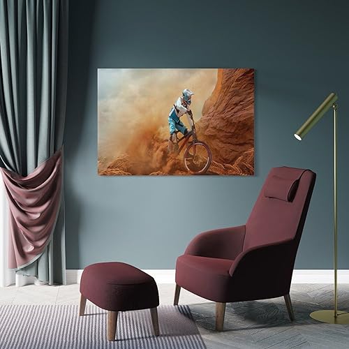 Bike Canvas Wall Art Cyclocross Posters Extreme Sport Canvas Painting C411