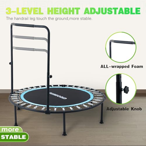40"/48" 330 LBS Foldable Rebounder with Adjustable Foam Handle Q182