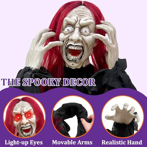 2.6 Ft Zombie Animatronics with Glowing Eye S2940
