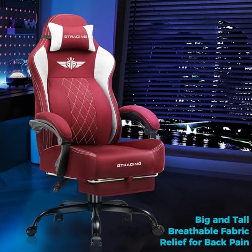 Big and Tall Gaming Chair with Footrest Y487735