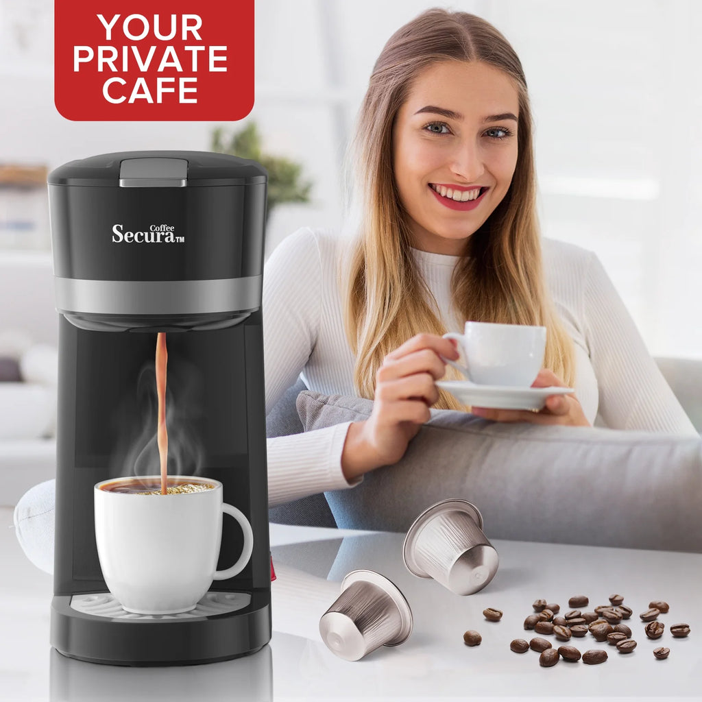 Single Serve Coffee Maker 12 Oz. Stainless Steel R762894