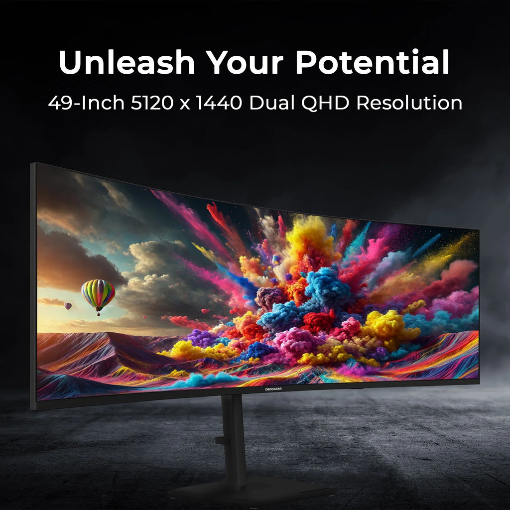 49" 5K Curved Gaming Monitor, 120 Hz, Adjustable Stand R628