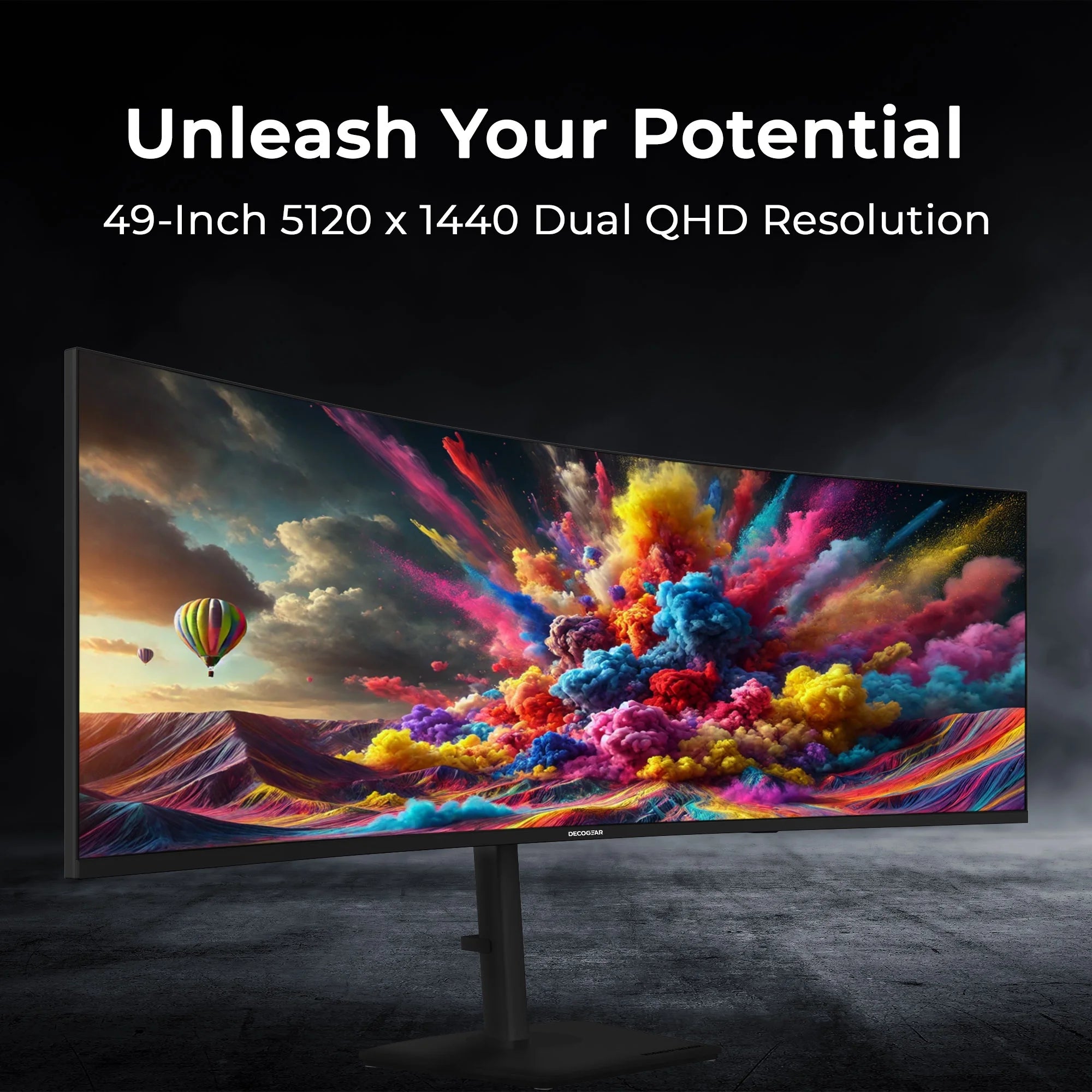 49" 5K Curved Gaming Monitor, 120 Hz, Adjustable Stand R628