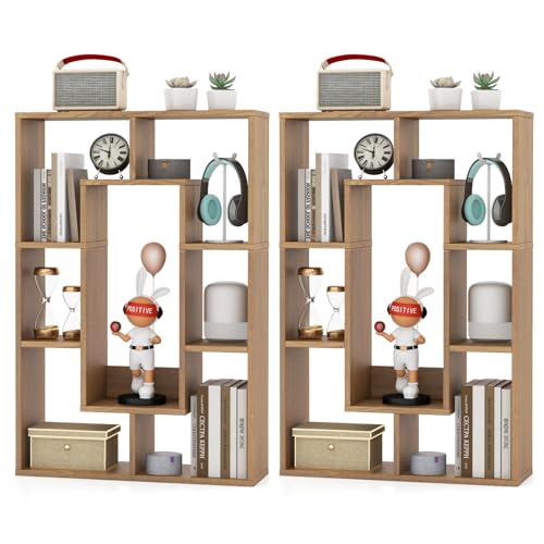 Natural 7 Cubes Wood Open Bookcase K521