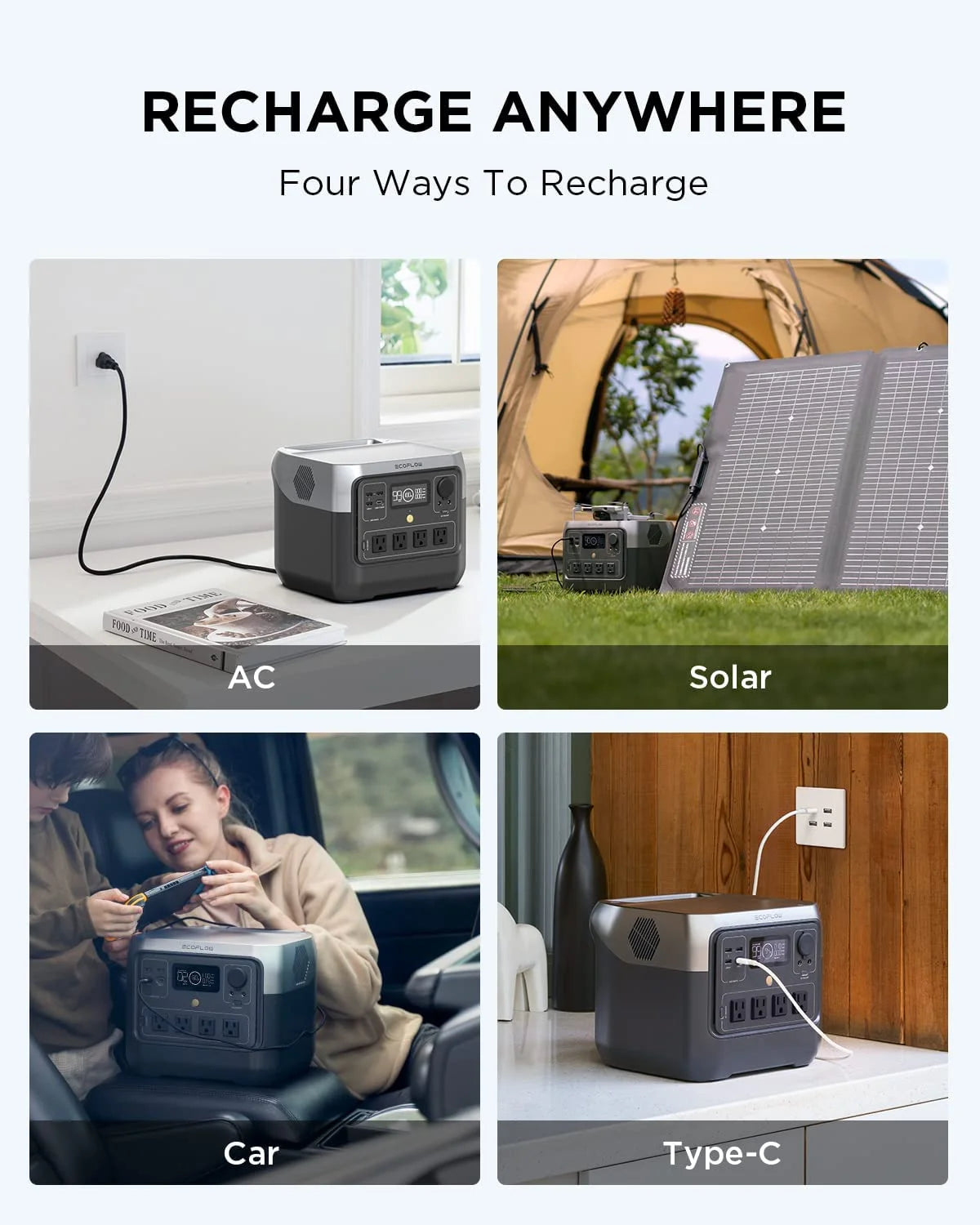 Portable Power Station 770Wh LiFePO4 Battery 1600W AC Outlets S427