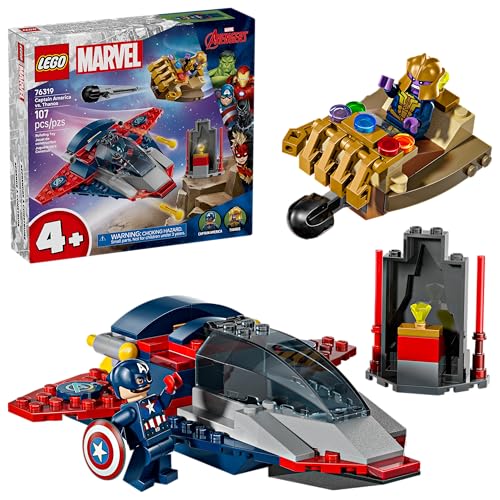 Marvel Captain America vs. Thanos Building Toy with 2 Minifigures, Ages 4+ T826