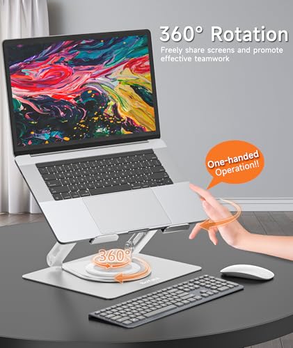 Laptop Stand with 360° Swivel Base Ergonomic Adjustable Laptop Riser N309
