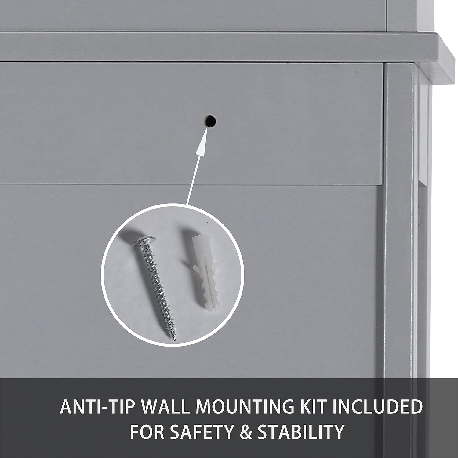 Grey Over The Toilet Storage Cabinet with Adjustable Shelf D8160