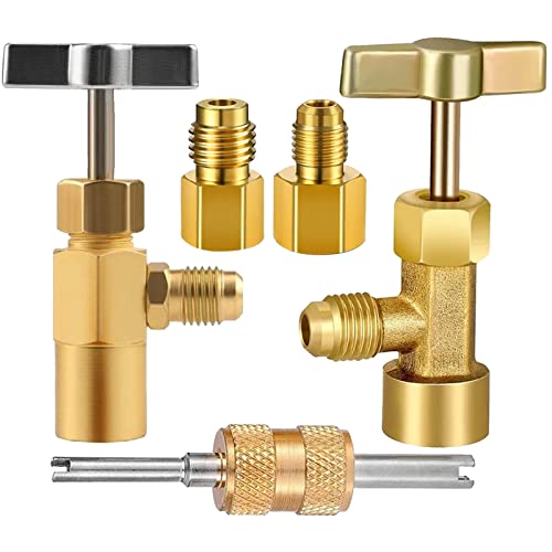 R1234YF Self-Sealing Puncture Style Refrigerant Can Tap Valve with Hose Adapters G973238