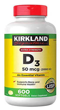 Extra Strength D3 50 mcg, 600 Softgels V93315