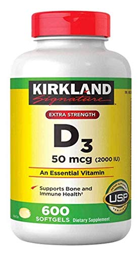 Extra Strength D3 50 mcg, 600 Softgels V93315