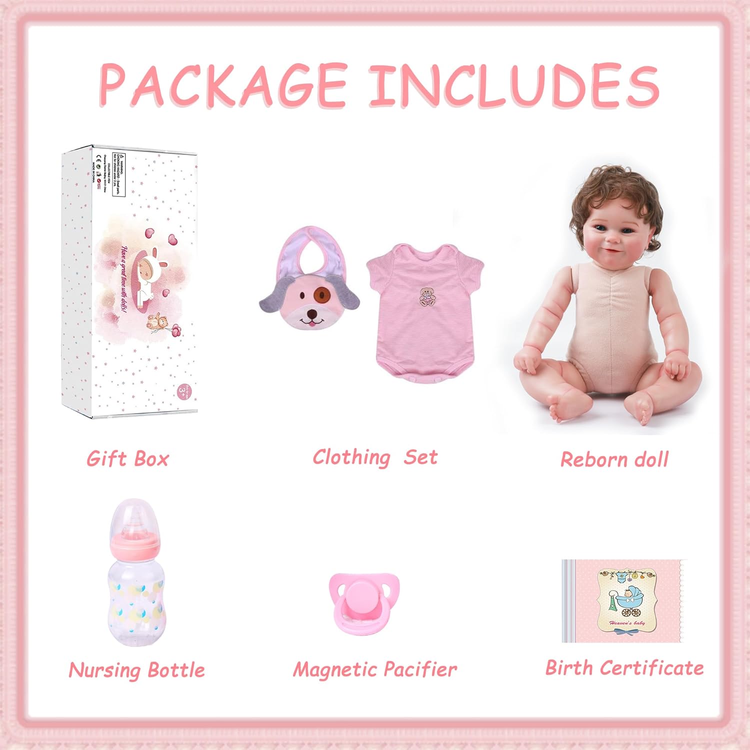 20 Inch Realistic Soft Vinyl Baby Doll W78389