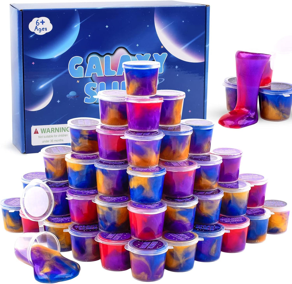 40 Pack Mini Slime Kit, Soft Stretchy Non-Sticky Colorful Slime Toy Q793