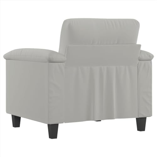 Light Gray Microfiber Fabric Sofa Chair J29850