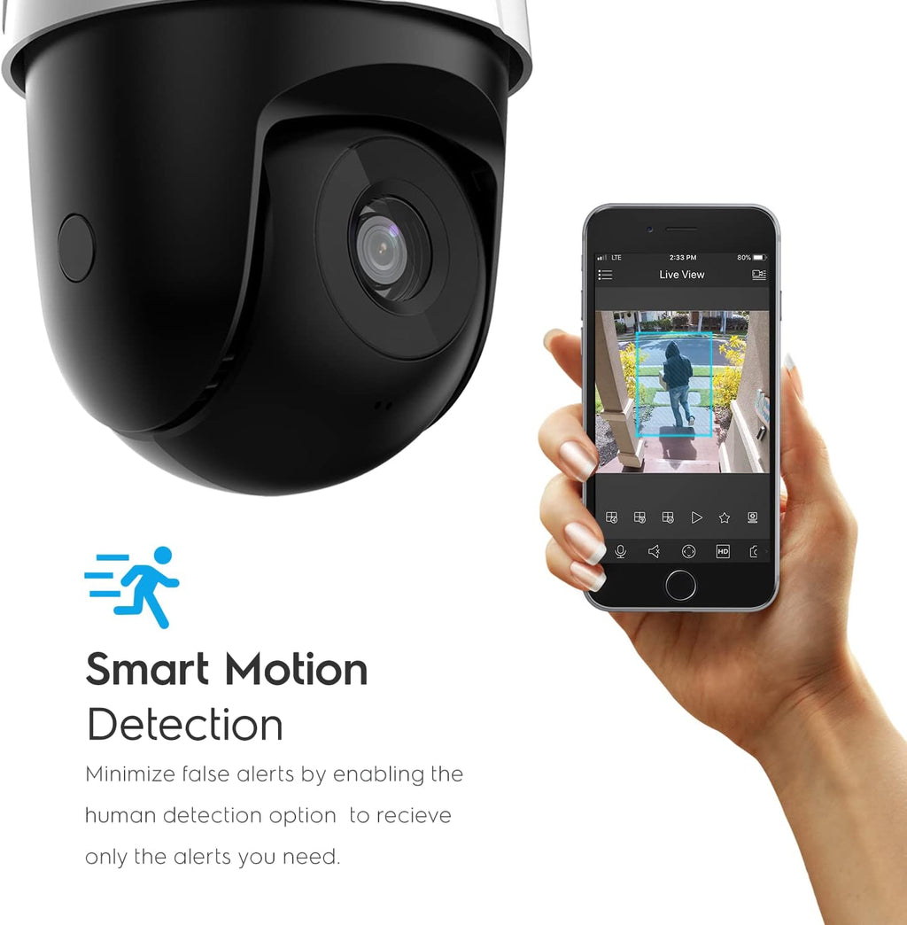 5MP Mini Outdoor WiFi Security IP Camera with Two-Way Audio and Full Color Nightvision V801