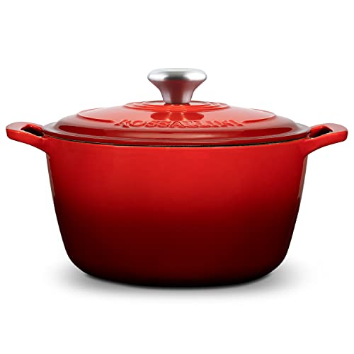 Enameled Cast Iron Dutch Oven, Non-Stick Serving Pot with Tight Fitting Lid, 10Q (9.5L) Ocean Blue X66948