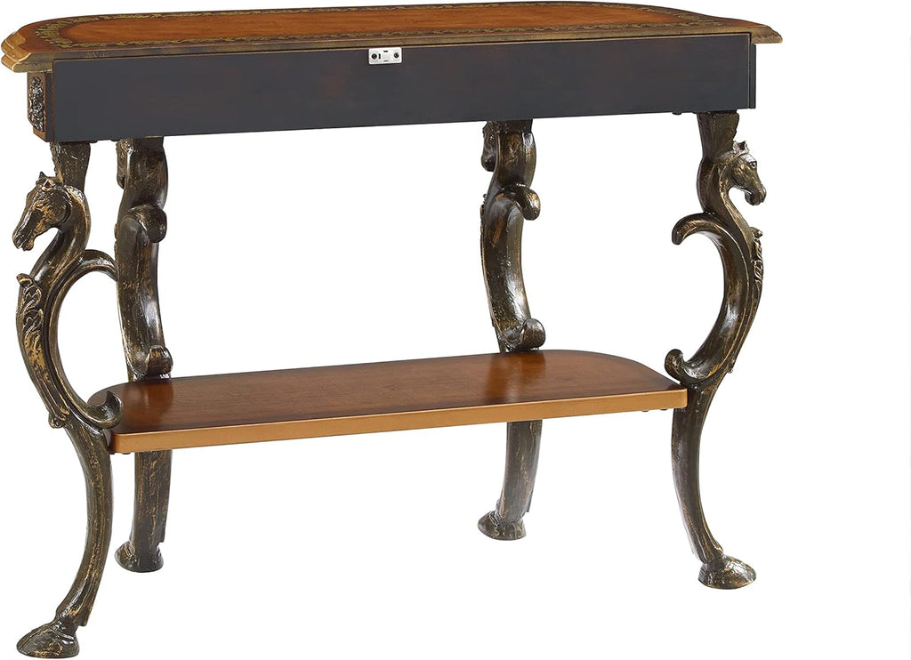 Brown and Gold Console Table 42 x 31.5 x 15.5 D7186