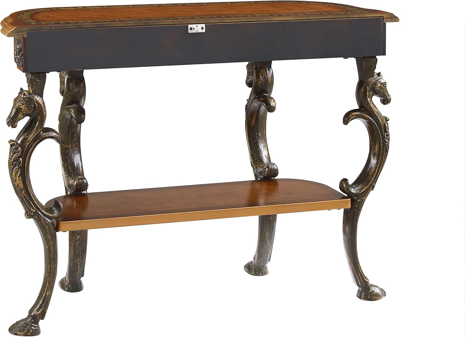 Brown and Gold Console Table 42 x 31.5 x 15.5 D7186
