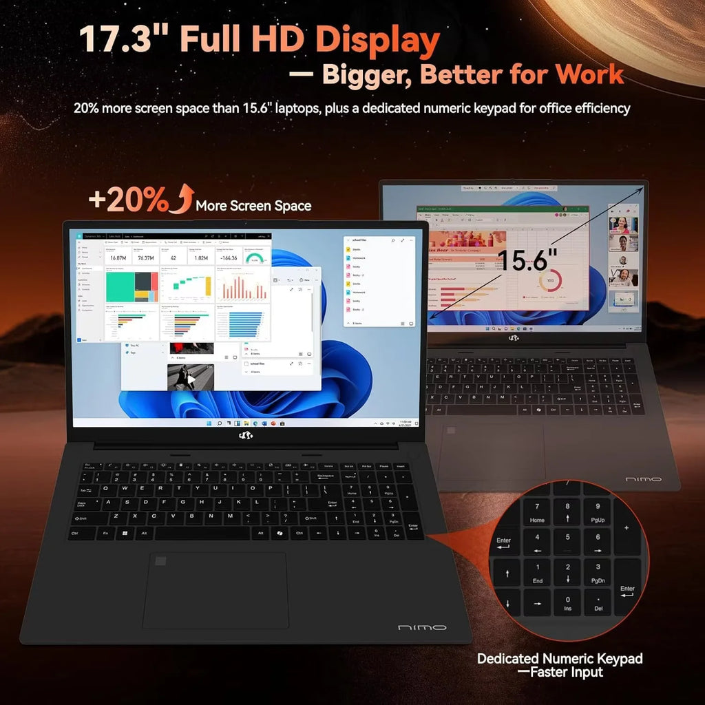 17.3" Gaming Laptop, AMD Ryzen 7 7735HS, 64GB DDR5 RAM, 1TB SSD, Radeon 680M, Backlit Keyboard P468034