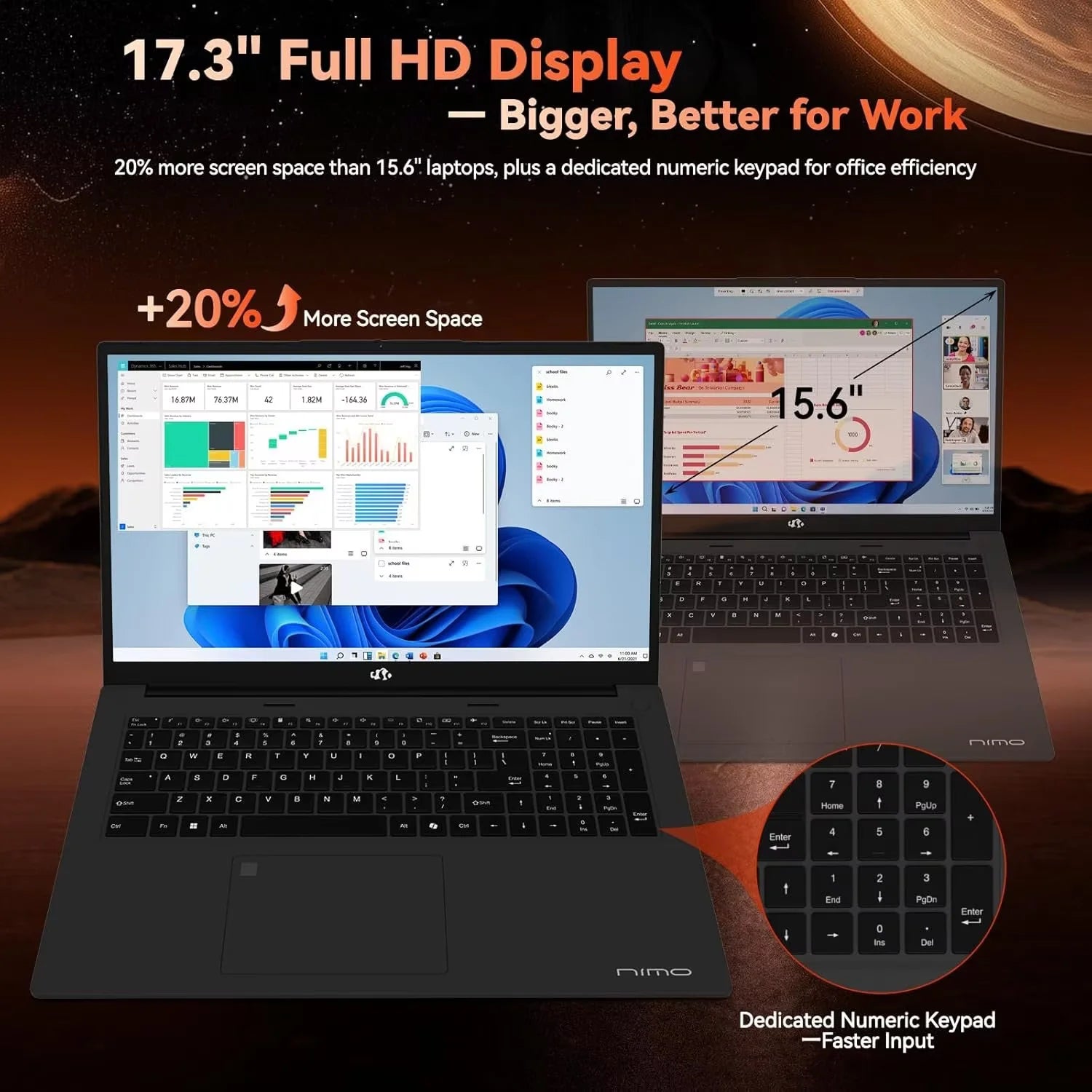 17.3" Gaming Laptop, AMD Ryzen 7 7735HS, 64GB DDR5 RAM, 1TB SSD, Radeon 680M, Backlit Keyboard P468034
