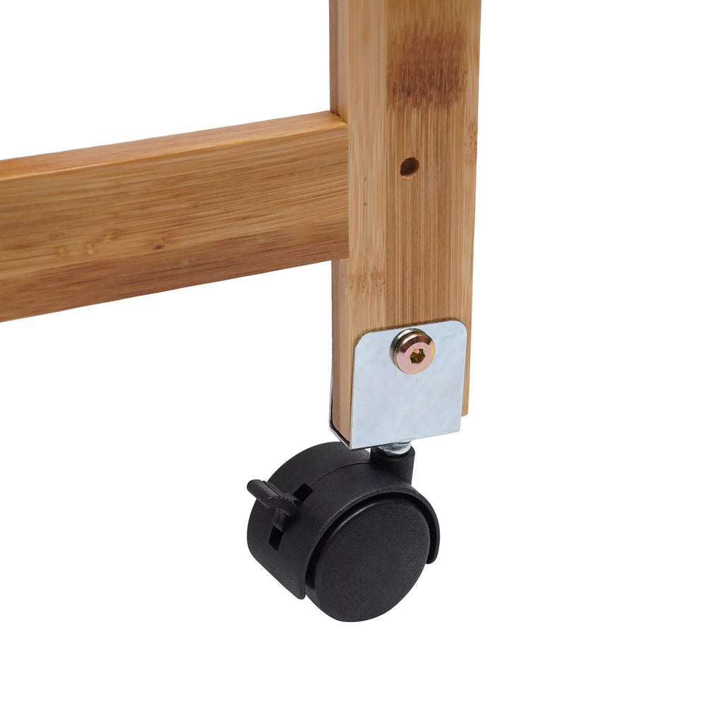 Wood Floor-Standing Printer Cart with Storage Shelf and 4 Wheels P74408
