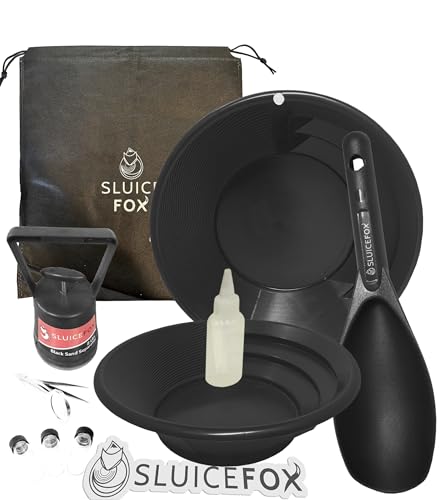 Gold Rush Panning Kit with Carry Bag; 10-Piece Prospecting Tools E449424