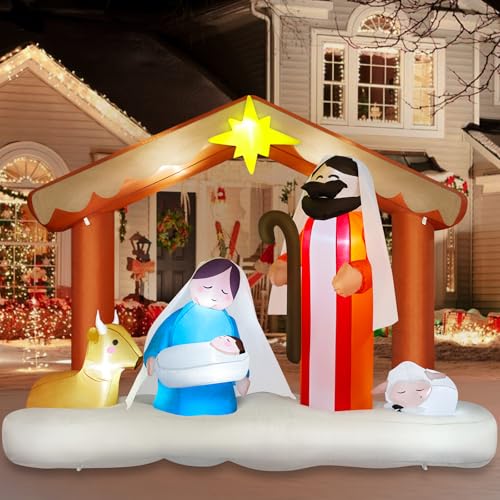 14FT Giant Christmas Inflatables Santa Claus with Wreath Built-in LED Lights U955231