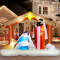 14FT Giant Christmas Inflatables Santa Claus with Wreath Built-in LED Lights U955231