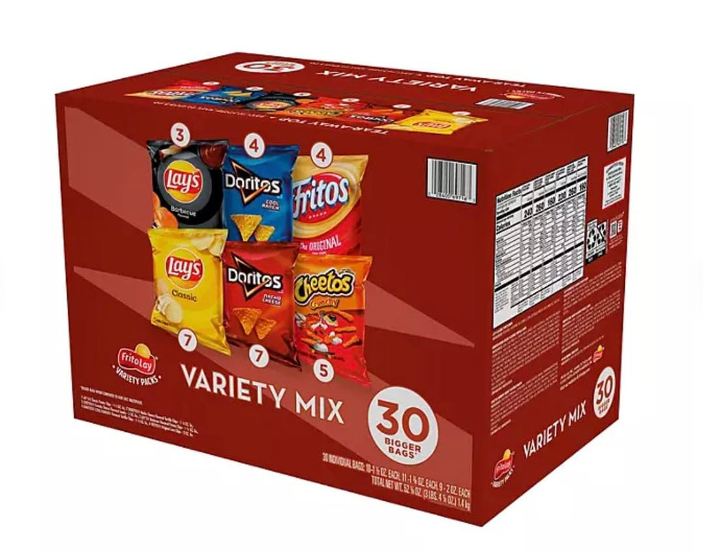 30 ct. Variety Pack Chips and Snacks U412