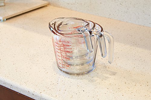 3 Piece Glass Measuring Cups Set O256