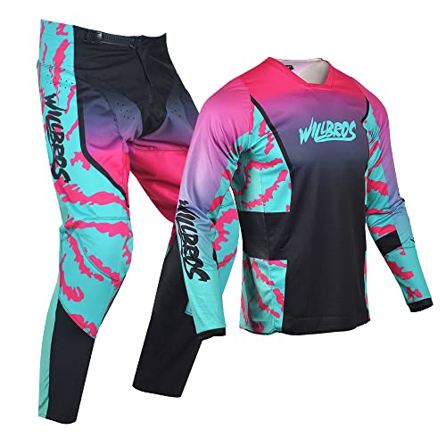 Mens Motocross Jersey Pants Combo MX Gear Set Q48008