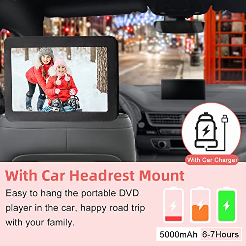 16.9" Portable Mobile DVD Player with 14.1" Large Swivel Screen with 6 Hrs Rechargeable Battery (Blue) O6413